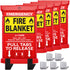 JJ CARE Fire Blanket – Pack of 5 + Gloves + Hook *New*