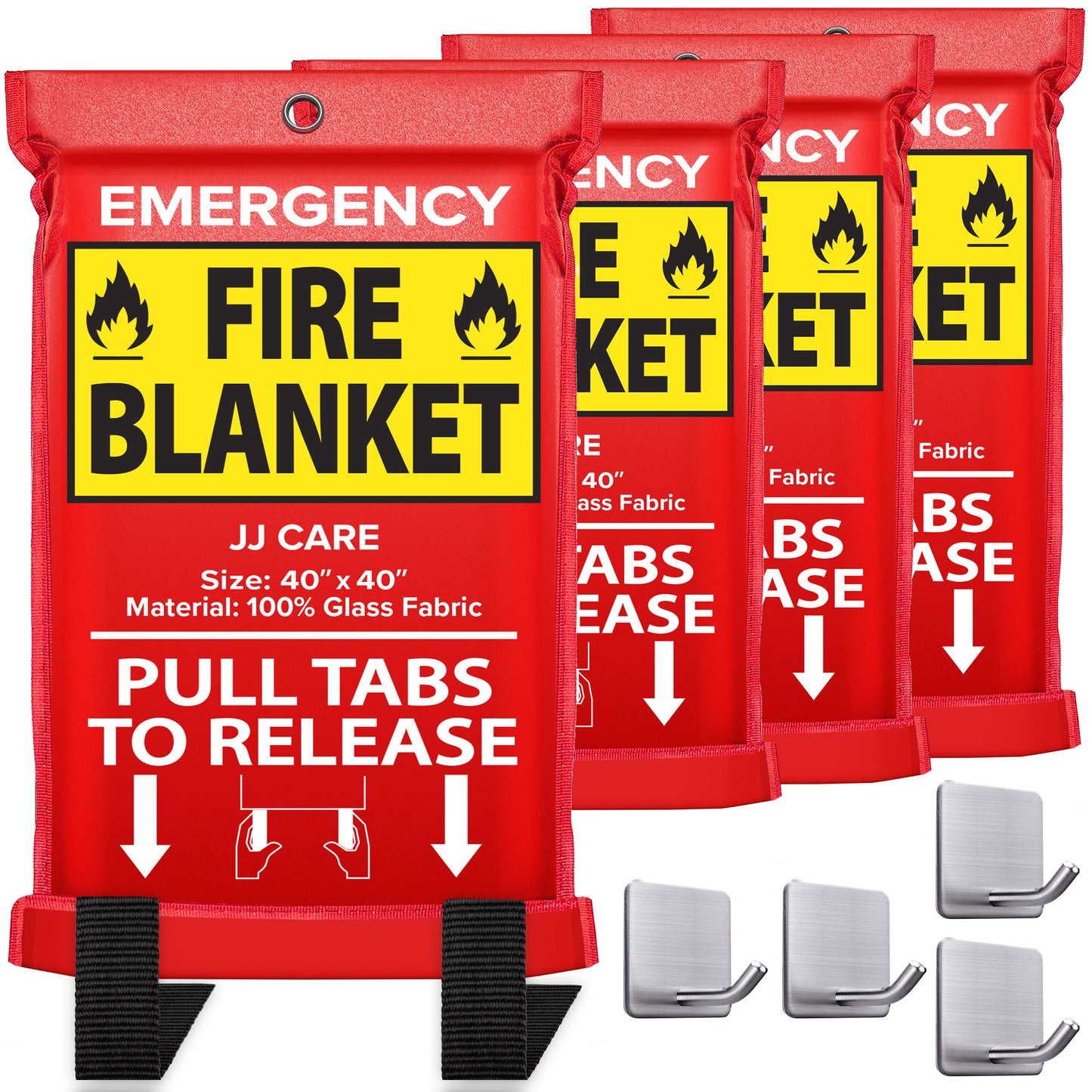 JJ CARE Fire Blanket + Gloves + Hook