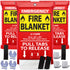 JJ CARE Fire Blanket – Pack of 5 + Gloves + Hook *New*