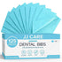 JJ CARE Dental Bibs 13" x 18" (Pack of 125, 250, and 500) - BLUE
