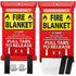 Emergency Fire Blanket 40"x40" with Hooks