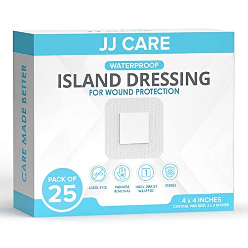 Waterproof Island Dressing Pack of 50, 4"x4"