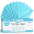 JJ CARE Dental Bibs 13" x 18" (Pack of 125, 250, and 500) - BLUE