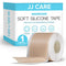 JJ CARE Soft Silicone Tape, 1.6” x 120” Flexible Silicone Scar Tape, Medical Grade Silicone Strips for Scars, Washable & Reusable Scar Tape for Surgical Scars, Latex-Free Scar Tape