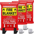 Emergency Fire Blanket 40"x40" with Hooks