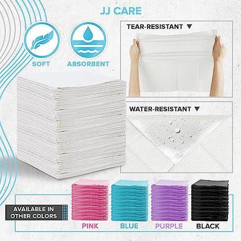 JJ CARE Dental Bibs 13" x 18" (Pack of 125, 250, and 500) - WHITE