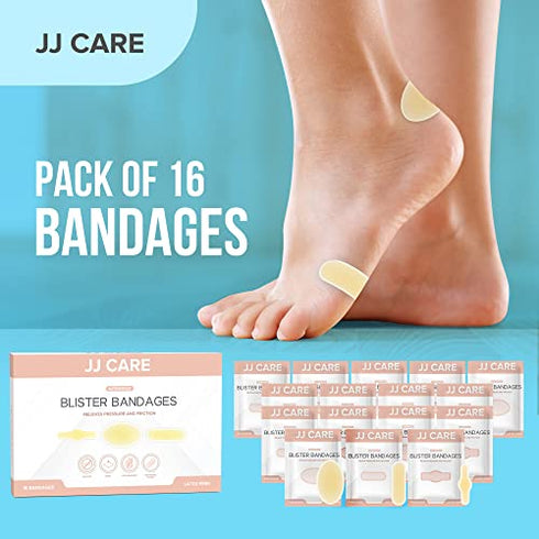 JJ CARE Blister Bandages (Pack of 16, 20)