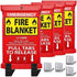 Emergency Fire Blanket 40"x40" with Hooks