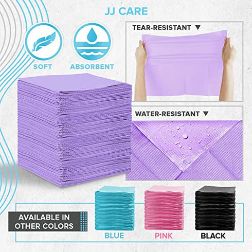 JJ CARE Dental Bibs 13" x 18" (Pack of 125, 250, and 500) - PURPLE