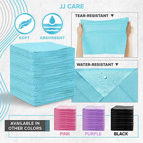JJ CARE Dental Bibs 13" x 18" (Pack of 125, 250, and 500) - BLUE