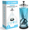 JJ CARE Disinfectant Jar (35 oz) - Barber Jar Glass, Sanitizer Disinfectant Glass Jar, Barber Disinfectant Jar Implement Disinfectant Container w/Stainless Steel Removable Strainer & Cap - Black Lid