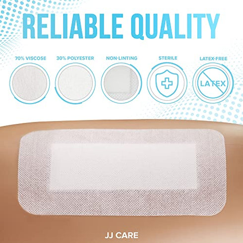 Adhesive Island Dressing 4” x 10” and 4" x 8" (Pack of 25, 50)