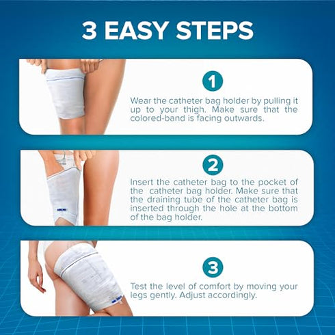 JJ CARE Catheter Bag Holder for Men & Women - (Pack of 2)