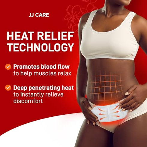 JJ CARE Heat Patch for Menstrual Cramp Relief