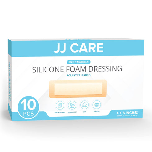 Silicone Foam Dressing 4x8 Pack of 10