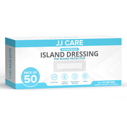 Waterproof Island Dressing Pack of 50, 4"x5"
