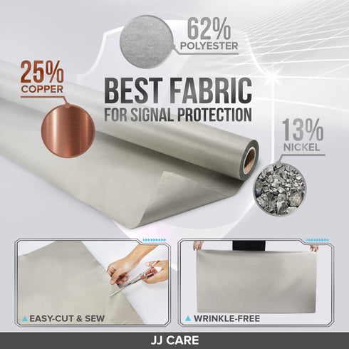 Faraday Fabric 44"x20 ft with Tape & Instructions