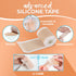 JJ CARE Soft Silicone Tape, 1.6” x 120” Flexible Silicone Scar Tape, Medical Grade Silicone Strips for Scars, Washable & Reusable Scar Tape for Surgical Scars, Latex-Free Scar Tape