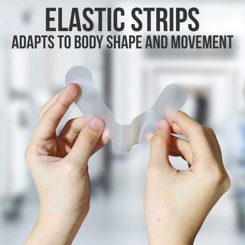 JJ CARE Ostomy Barrier Strips Pack of 20-5.62” Elastic Barrier Strips for Colostomy Bags, Latex-Free Skin Barrier Strips, Hydrocolloid Skin Barrier Strips for Stoma Bags, Waterproof & Moldable