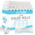 JJ CARE Gauze Rolls Pack of 24, Individually Wrapped Gauze Bandage Roll, with Bonus Medical Tape, 4 inches x 4.1 Yards Rolled Gauze, Latex Free & Stretchable Gauze Rolls