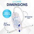 JJ CARE Urinary Drainage Leg Bag - Pack of 3 Catheter Leg Bag, Anti-Reflux Valved Disposable Urine Leg Bag with 18" Drainage Tube & Stepped Connector, 1000 ml Capacity Urinary Drainage Bag