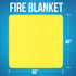 JJ CARE Upgraded Fire Blanket for Home 40"x40" with 3 Hooks & 3 Gloves, Fire Suppression Blanket, Emergency Fire Blanket for People, Fire Blanket Kitchen, Emergency Use - Yellow