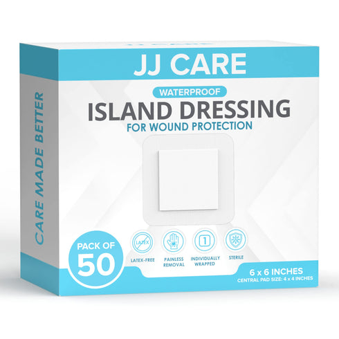 Waterproof Island Dressing Pack of 50, 6"x6"