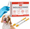 JJ CARE Insulin Syringe for Pets (Pack of 100) 31g 3/10cc 1/2”, U-100 Pet; Accurate Dosing Pet Syringes with Needle, Half Unit Markings Syringes for Cats and Dogs