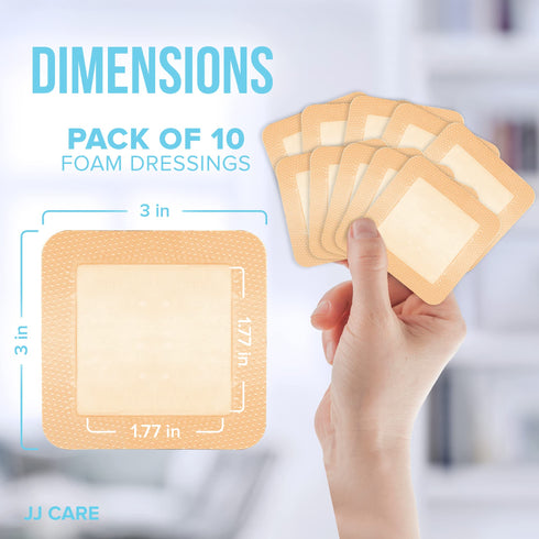Silicone Foam Dressing 3x3 Pack of 10
