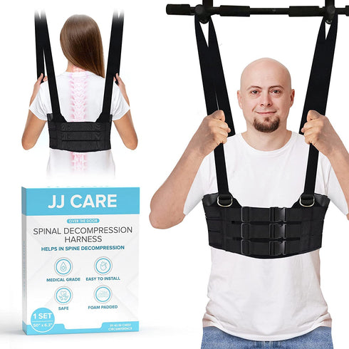JJ CARE Spinal Decompression Harness, Hanging Upside down Back Stretcher for Lower Pain Relief, Back Traction & Spine Decompression of Bulging, Degenerative and Herniated Disc.