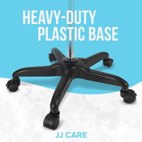 IV Pole Heavy Duty Plastic Base, Chrome