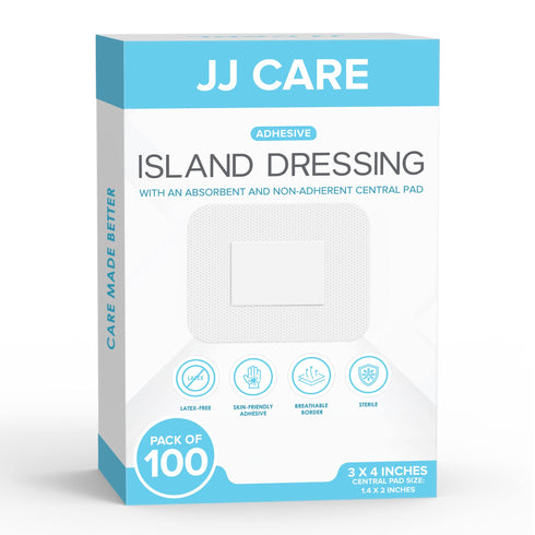 Adhesive Island Dressing Pack of 50, 2x3.75"