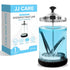 JJ CARE Disinfectant Jar (21 oz) - Barber Jar Glass, Sanitizer Disinfectant Glass Jar, Barber Disinfectant Jar, Implement Disinfectant Container w/Stainless Steel Removable Strainer & Cap - Black Lid