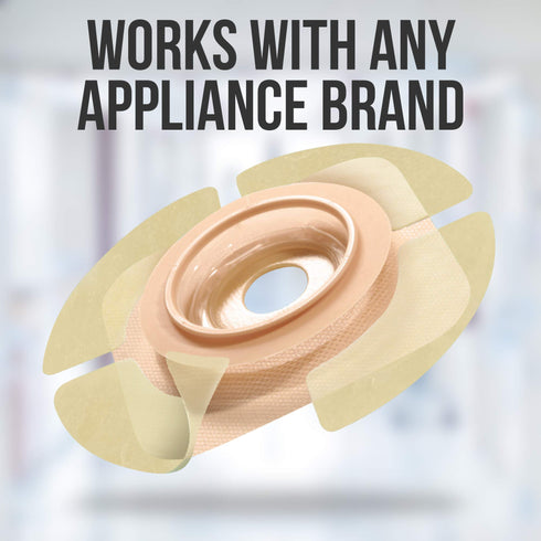 JJ CARE Ostomy Barrier Strips Pack of 20-5.62” Elastic Barrier Strips for Colostomy Bags, Latex-Free Skin Barrier Strips, Hydrocolloid Skin Barrier Strips for Stoma Bags, Waterproof & Moldable