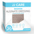 JJ CARE Silver Calcium Alginate Wound Dressing (Pack of 20) 4x5, Calcium Alginate Wound Dressing, Individually Packed Calcium Alginate, Highly Absorbent Silver Wound Dressing