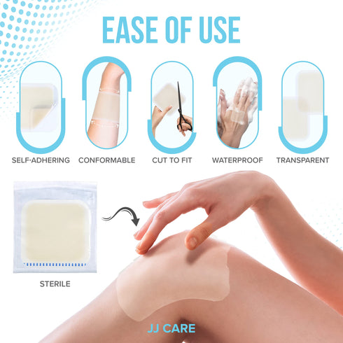 Hydrocolloid Dressing 6x6 Pack of 5, with Border