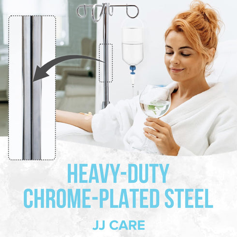 IV Pole Heavy Duty Plastic Base, Chrome