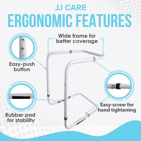 JJ CARE Blanket Lifters for Feet - Steel and Aluminum Blanket Lifter for Foot of Bed - Adjustable Blanket Lifter 20 to 28 inches for Elderly, Foot Cramping, Surgery Recovery, and Arthritis