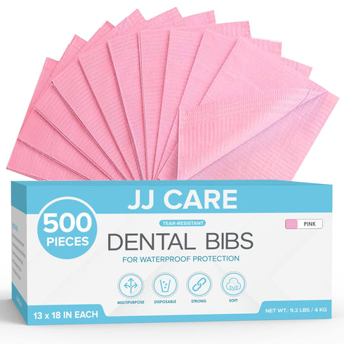 Dental Bibs Pack of 500, Pink