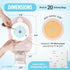 JJ CARE Colostomy Bags 20 PCS, One-Piece Pouching Ostomy Bags, No Mess Ostomy Supplies for Ileostomy, Colostomy, Urostomy Stoma Care with Odor Barrier, Drainable Ostomy Pouch with Cut to Fit Closure