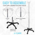 IV Pole Heavy Duty Plastic Base, Chrome
