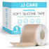 JJ CARE Soft Silicone Tape, 1.6” x 120” Flexible Silicone Scar Tape, Medical Grade Silicone Strips for Scars, Washable & Reusable Scar Tape for Surgical Scars, Latex-Free Scar Tape