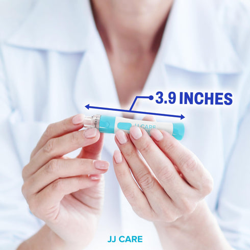 JJ CARE Lancing Device, Lancet Pen with 10 Adjustable Depth Settings, Lancing Device for Diabetes Testing with Push Button Ejector, Diabetic Lancet Device Reduce Pain for Blood Glucose Testing