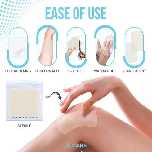 Hydrocolloid Dressing 2x2 Pack of 10, No Border