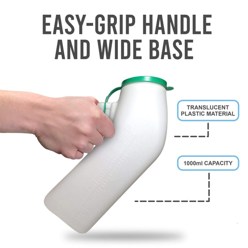 JJ CARE Urinals for Men, Urinal, Urine Bottles for Men, Portable Urinal for Men, Portable Urinal, Male Urinal, Travel Urinals for Men, Urinals for Men Spill Proof