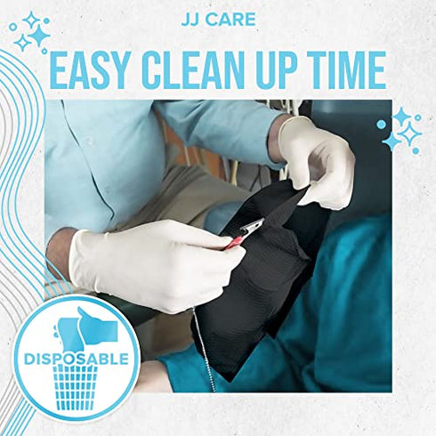 JJ CARE Dental Bibs 13" x 18" (Pack of 125, 250, and 500) - BLACK