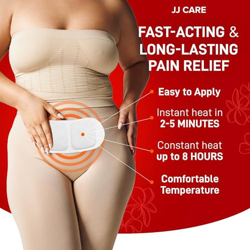 JJ CARE Heat Patch for Menstrual Cramp Relief