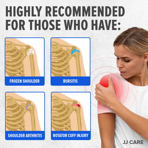 JJ CARE Over the Door Shoulder Pulley for Physical Therapy, 90 Inches Adjustable Exercise Pulleys for Shoulder Rehab - Rotator Cuff Exercise Equipment with Padded Handles, Door Hanger & Carry Bag