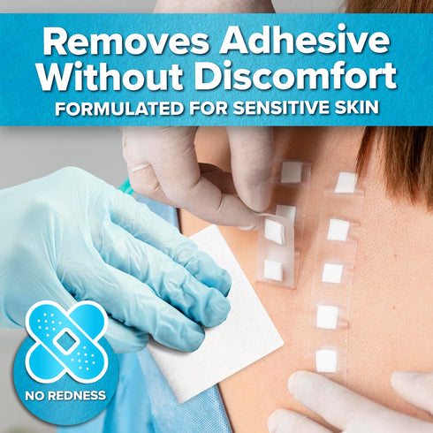 JJ Care Adhesive Remover Wipes (Pack of 100), Adhesive Remover for Skin, No Sting Medical Adhesive Remover, Ostomy Adhesive Remover