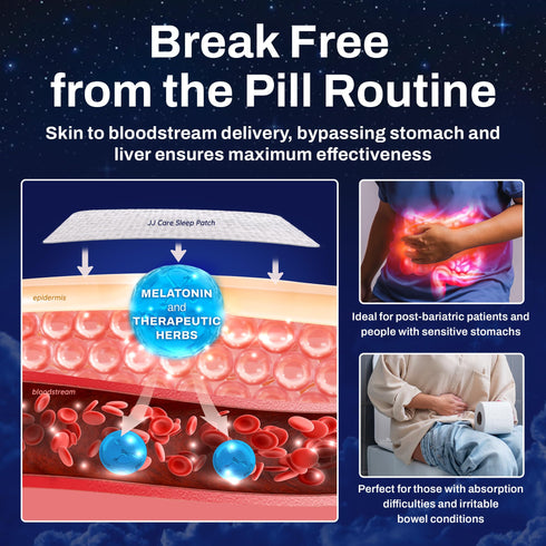 JJ CARE Sleep Patches 30 PCS, Sleep Aids for Adults Extra Strength, Natural and Toxin-Free Sleep Patch, Melatonin Patch for Daily Use, Melatonin Natural Patch for Sleep Support